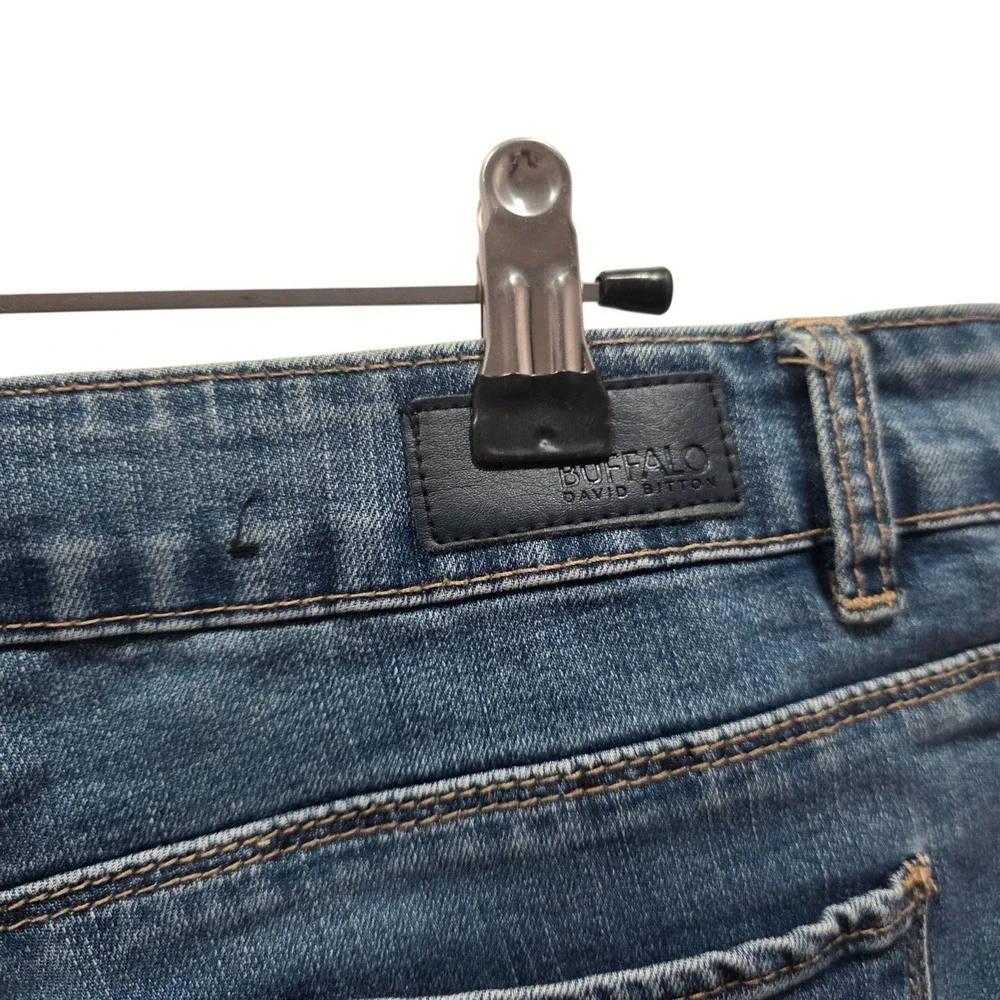 Buffalo David Bitton Denim Bermuda Shorts Women's 14/34 Blue Stretch Knee Length
